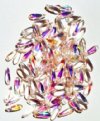 100 3x11mm Transparent Rose AB Dagger Beads